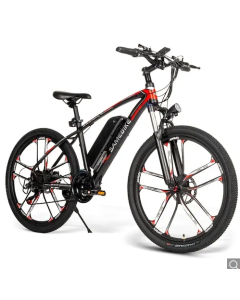 SAMEBIKE MY-SM26 Electric Bike 26 Inch Tires 350W Motor Max Speed 30km/h Up To 80km Range Max Load 150kg Dual Disk Brakes LCD Display Magnesium Alloy Rim - Black