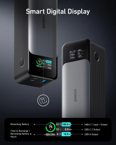 Anker 737 Power Bank (PowerCore 24K) + USB-C to Lightning Cable