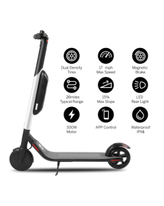 SUNNIGOO 300w 36v 10.4Ah Segway Original Electric Scooter With APP Ninebot ES4 Waterproof Kick Scooter For Adults Kids Sharing Scooters