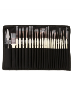 24 pieces/set canvas bag canvas wool gouache oil paint brush set
