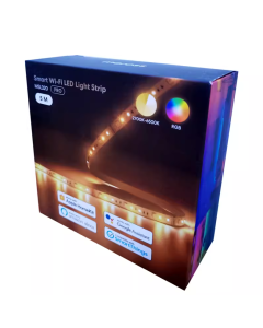 HomeKit Smart RGB Color Strip Lights Infinitely Dimmable Siri Remote Control Warm White LED Strip Light Self-Adhesive Clip