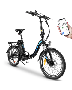 KAISDA K7 20*1.95 inch Tire Folding Electric Moped Bike Mountain Bicycle 350W Motor SHIMANO 21-Speed APP Control