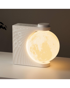 Colorful atmosphere moon light wake-up light breathing light three-speed dimming clock dual alarm clock timing white noise natural sound