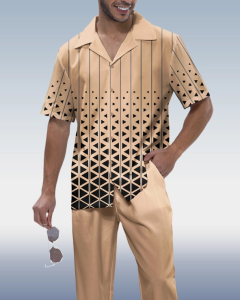 Cafe Cross Short Sleeve Shirt Walking Suit