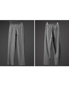 Men's Grey Ice Silk Linen Two Piece