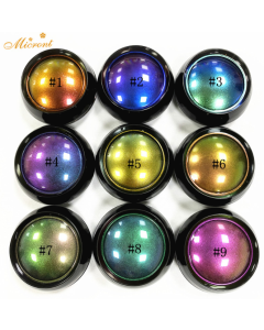 9 Colors Chrome Mirror Beauty Glitter Eyes Shadows Glitter Laser Nail Polish Powder Manicure Diy Salon Nail Art Decorations