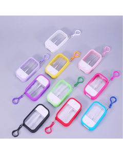 50ML Silicone Drop-proof Protective Case Mini Square Alcohol Perfume Travel Portable Spray Bottle