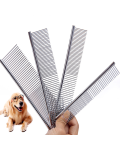 Stainless steel open knot comb for dogs and cats Teddy small and medium dogs styling beauty comb steel comb Pet cleaning supplies