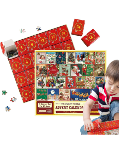 2024 New Christmas Advent Calendar Puzzle Christmas Countdown Puzzle Blind Box Toys