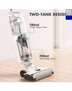 Neakasa PowerScrub 2 Wet Dry Cordless Vacuum Cleaner, 3 in 1 Vacuum Wash and Mop, 18000Pa Strong Suction, 780ml Clean Water Tank, Self-Cleaning, Eco / Max mode, Up to 30 mins Runtime, LCD Display