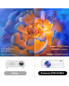 Everycom E700 2k Max best projector 4k cinema movie android video 3d dlp 4k wifi beamer hd short throw laser home projector 4k