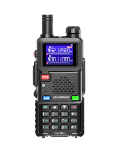 Baofeng UV-5RH 5W Tri-band EU Walkie Talkie 1.77inch Screen Large Range 2500mAh Type-C Rechargeable Handheld Two-way Radio with LED Flashlight FM Radio