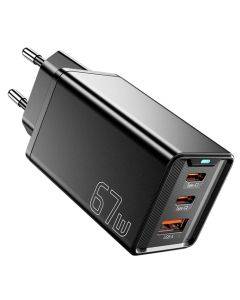 ESSAGER 67W GaN Charger, 2 Type-C + 1 USB-A, PD 3.0 QC 3.0 Fast Charging, Intelligent Charging Protection