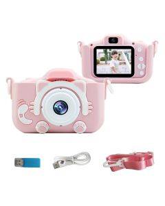 Moniss Children's Digital Camera 20MP 1080P HD Video Camcorder Camera Cute Rechargeable Camera with 1.9 Inch Screen and 32GB Memory Card Support Games Outdoor Photography Anive