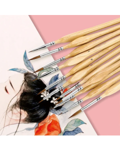 11 Pcs Miniature Detail Paint Brush Set