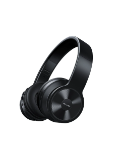 AWEI A996BL bluetooth 5.0 Headphone 40mm Moving Coil Unit with HD Microphone Built-in 300mAh Battery Retractable Beam Support AUX TF Card Wireless Headset - Black