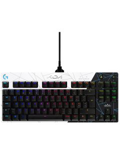 Logitech G PRO K/DA Gaming Mechanical Keyboard with US Layout, RGB Lightsync, TKL Design, Detachable Cable, and GX Brown Tactile Exclusive Switch - League of Legends KDA Official Edition