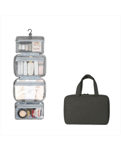 Travel waterproof foldable toiletry bag Makeup bag with hooks