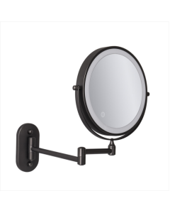 8-inch wall hanging double-sided makeup mirror LED three-tone light bathroom mirror