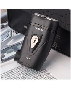 220v two-head rotary electric Shaver Built-in rechargeable PS187(Color: Black)