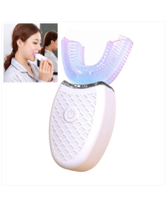 Lazy U-shaped mouth containing teeth whitening electric toothbrush