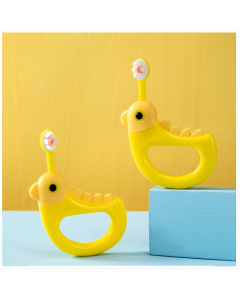 2 pieces selling RAOYI cartoon Little Yellow Chicken Soft fur baby toothbrush (yellow)