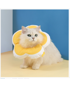 Cute flower shape pet licking collar