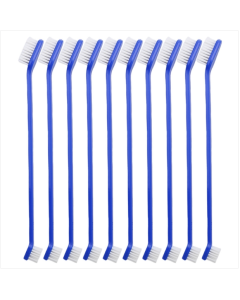 10 per dog and cat Effective pet oral care Pet toothbrush, specification: Blue handle + medium fur (blue)
