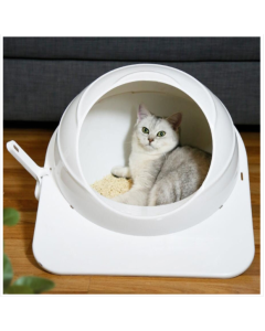 Litter box Pet Large Enclosed toilet (white)
