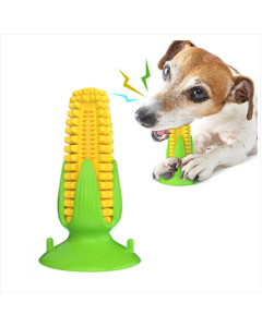 Pet products Suction cup Corn sound Dog toy Teething stick Gnawing Dog toothbrush (Classic Corn 3)