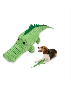 Crocodile plush teddy golden retriever teeth grinding and squealing toy