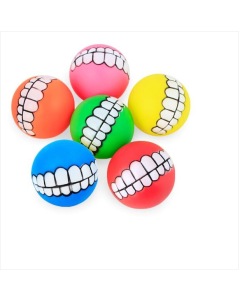 2 PCS teeth sound bite resistant dog toy Pet toy ball, size :9.0cm (color random)