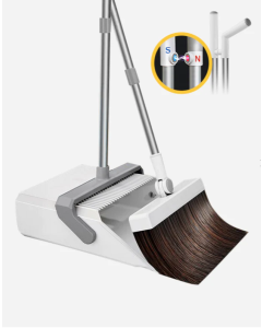 Broom and Windproof Dustpan with Adjustable Handle