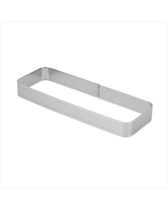 BN1006 Stainless steel mousse ring thickened perforated cake mold DIY baking tool, specification: long 4.7 inches