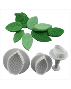 2 sets of cake rose leaf plunger fondant decoration process mold cutter (3 / set)