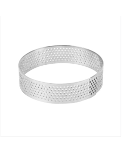 BN1006 Stainless steel mousse ring thickened perforated cake mold DIY baking tool, specification: Round 2.7 inches