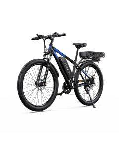 DUOTTS C29-K Electric Bike 48V 15AH+22.5AH Dual Batteries 750W Motor 29 Inch Tires 25KM/H Top Speed 150-170KM Range 150KG Load Electric Bicycle--Black blue