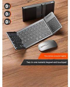 Folding Bluetooth Wireless Keyboard Touchpad Laptop iPad Tablet Mobile Phone Office Portable