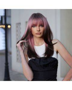 Cosplay Punk gradient Straight wig with bangs
