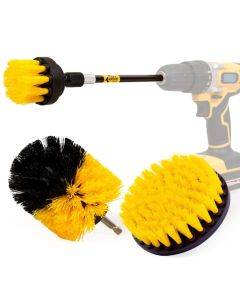 4-piece set of floor, wall, window glass cleaning and descaling electric drill brush head set, color randomly shipped