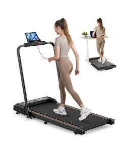 Formill FT51 2 in 1 Folding Treadmill 2.5HP Under Desk Walking Pad 10kmh Electric Running Machine Space Saving Compact Treadmill for Home Office Remote Workers Seniors 120kg Capacity