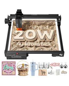 AtomStack A20 Pro V2 20W Laser Engraver - 24,000mm/min Fast CNC Cutter for Wood, Metal & Leather