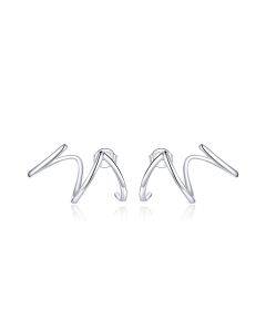 S925 sterling silver minimalist line women's earrings