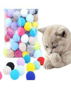 30 in 1 set selling colorful plush ball pet chew ball cat interactive toy