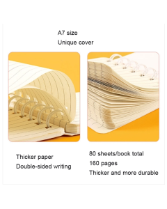 A7 Side Flip Coil Book Pocket Mini Notebook Diary Portable Office Organizer