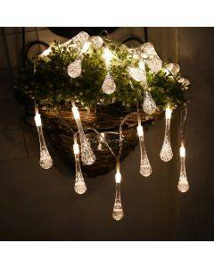 Solar String Lights Water Drop Solar Fairy Waterproof Lights for Garden, Patio, Yard, Home, Parties, Multi Color