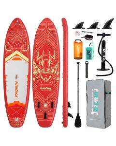 Funwater SUPFW50A/B/C Inflatable Stand Up Paddle Board 350*90*15cm Weight Capacity 200KG+