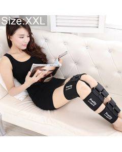 Adult leg girdle O/X type leg correction belt straight leg girdle belt slimming leg bow leg corrector XXL size (color: black)