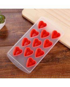 Love shaped silicone ice grid creative ice making box, ice block mold color random