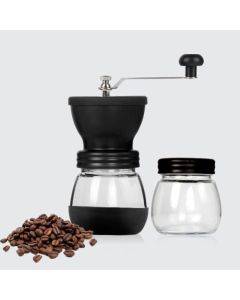 Portable Conical Burr Mill Manual Spice Herbs Hand Grinding Machine Coffee Bean Grinder with Seal Pot